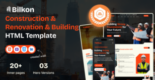 BilKon - Construction & Renovation & Building  HTML Template by siddhiinfosoft