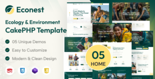 Econest - Ecology & Environment CakePHP Template by PixcelsThemes