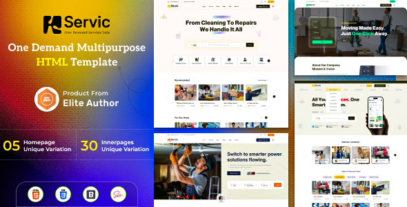 Servic - On Demand Service Marketplace HTML Template by egenslab