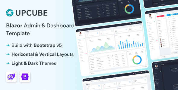 Upcube - Blazor Server Admin & Dashboard Template by themesdesign