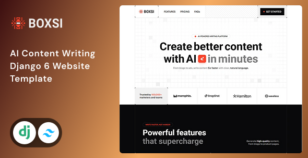 Boxsi - AI AgencyTechnology Django 6 & Tailwind CSS 4 Website Template by Unifato