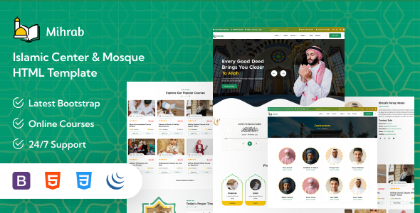 Mihrab – Islamic Centre & Mosque HTML Template by themesvila