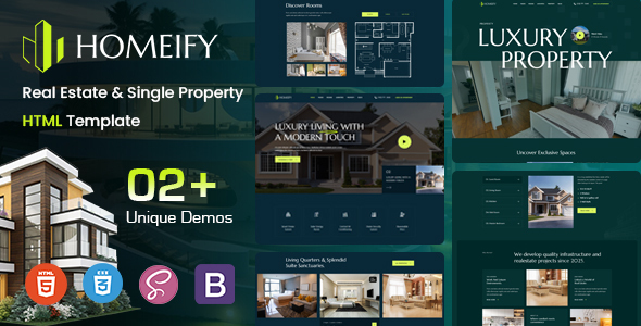Homeify - Real Estate & Single Property HTML Template by KodeSolution