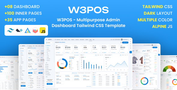 W3POS - Multipurpose Admin Dashboard Tailwind CSS Template by DexignZone