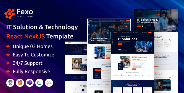 Fexo - IT Solution & Technology React NextJS Template by ThemeServices