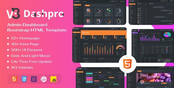 Dashpro - Admin Dashboard Bootstrap HTML Template by HexNova