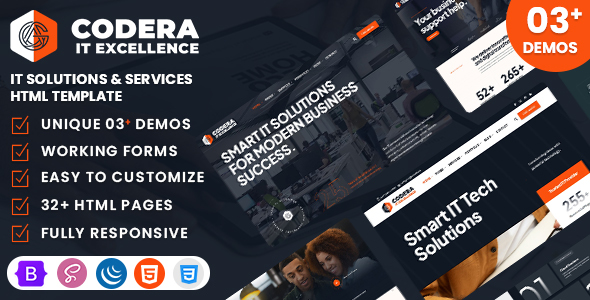 Codera - IT Solutions & Services HTML Template by WebsiteLayout