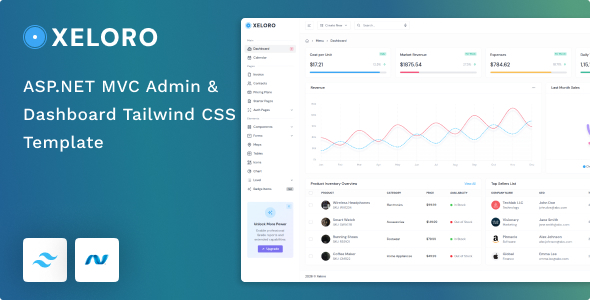 Xeloro - ASP.NET MVC & Tailwind Admin Template by MyraStudio