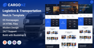 Cargonz – Logistics & Transportation NextJs Template by On3stepThemes