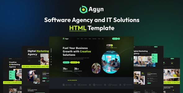Agyn- Software Agency and IT Solutions HTML Template by FortuneTheme