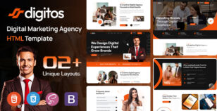 Digitos - Digital Agency HTML Template by KodeSolution