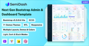 Semidash - Bootstrap Admin & Dashboard Template by SRBThemes