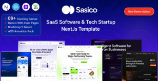 Sasico - SaaS & AI Startup React NextJs Template by ib-themes