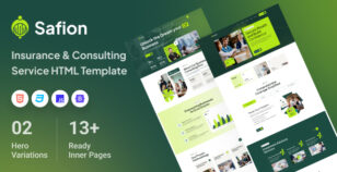 Safion - Insurance & Consulting Service HTML Template by zcubethemes