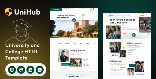UniHub - University and College HTML Template by zcubethemes