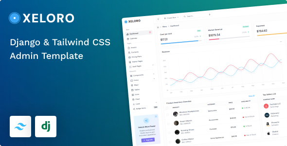 Xeloro - Django & Tailwind Admin Template by MyraStudio