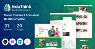 EduThink | Online Courses & Education NextJS Template by layoutdrop