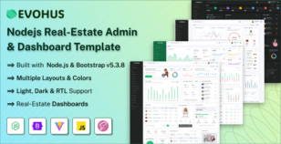 Evohus - Nodejs Real-Estate Admin & Dashboard Template by SRBThemes