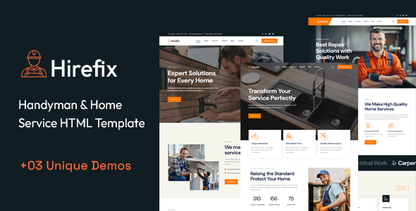 Hirefix | Handyman & Home Services HTML Template by capricorn-studio