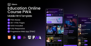 Education Online Course PWA Mobile Html Template by Oxlao_Inc