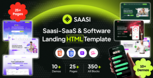 SaaSi - SaaS Startup & Software Landing Page HTML5 Template by VikingLab