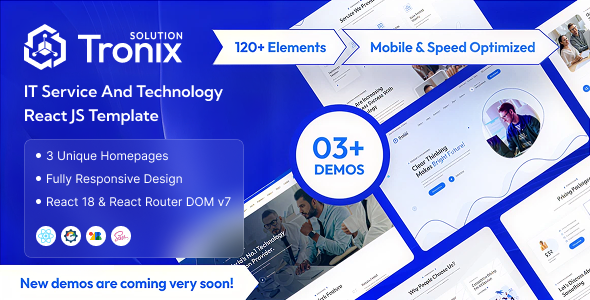 Tronix - IT Service And Technology React Template by onertheme
