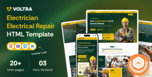 Voltra - Electrician Electrical Repair HTML Template by siddhiinfosoft