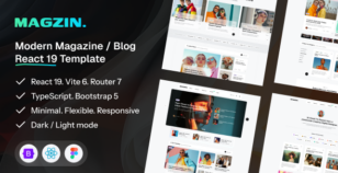 Magzin - Creative Magazine & Blog React 19 Template by alithemes