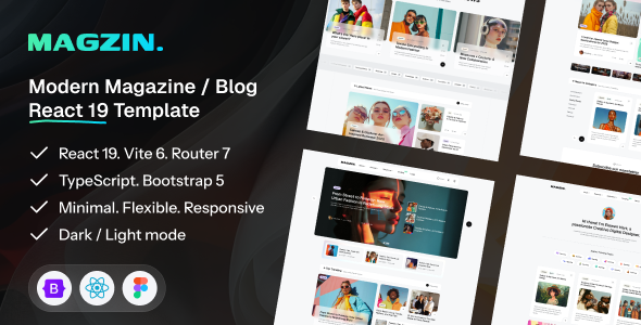 Magzin - Creative Magazine & Blog React 19 Template by alithemes