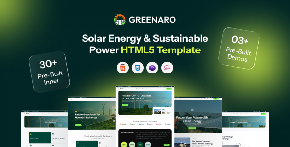 Greenaro – Renewable Energy & Solar HTML Template by ThemeWant