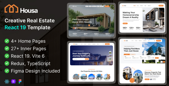 Housa - Creative Real Estate React 19 Template by arestheme