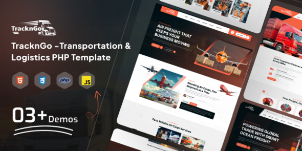 TracknGo -Transportation & Logistics PHP Template by Queen_Tex