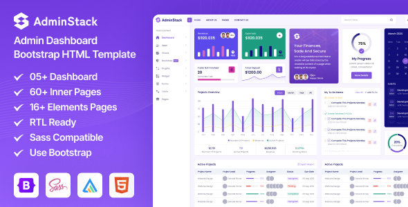 AdminStack - Multipurpose Bootstrap Admin Dashboard Template by IndianCoder