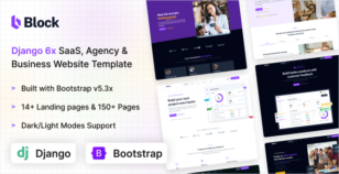 Block - SaaS, Agency & Business Django Website Template by coderthemes