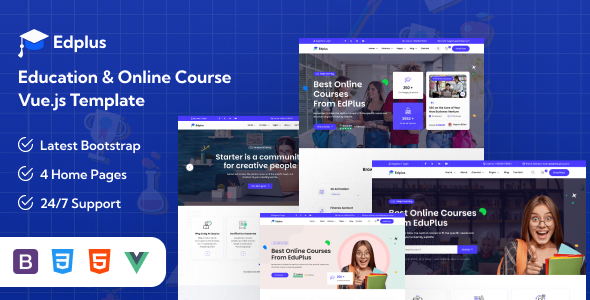 Edplus - Education & Online Course Vue.js Template by themesvila