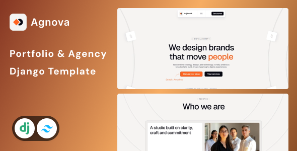 Agnova - Portfolio & Agency Django Website Template by Unifato