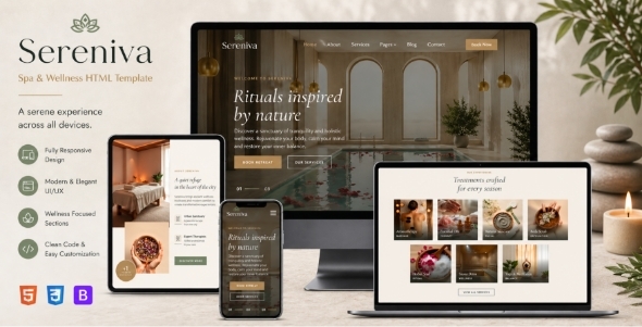 Sereniva — Spa & Wellness HTML Template by theme_crazy