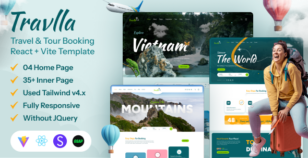 Travlla - Travel & Tour Booking React Vite Tailwind Template by DexignZone