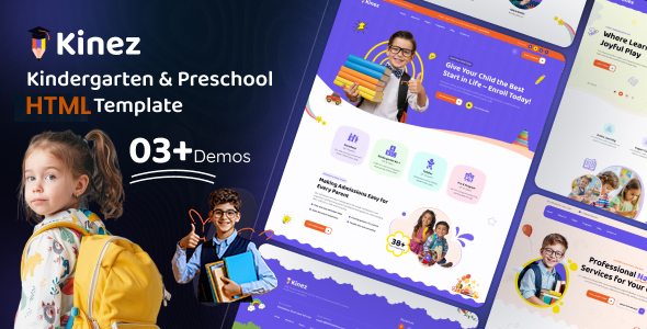 Kinez - Kindergarten School HTML Template by theme_ocean