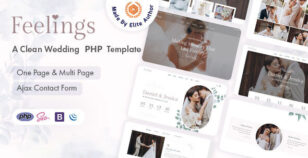 Feelings - Wedding & Wedding Planner PHP Template by wpoceans