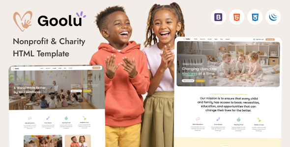 Goolu – Charity & Donation HTML5 Template by wpoceans