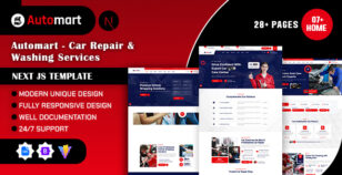 Automart - Car Repair & Washing Services Next js Template by weblayout