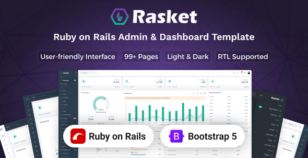 Rasket - Ruby on Rails Admin Dashboard Template by Techzaa