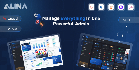 Alina Laravel 13 Admin Dashboard Template by la-themes