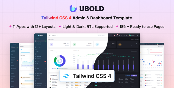 UBold - Multipurpose Tailwind CSS Admin & Dashboard Template by coderthemes