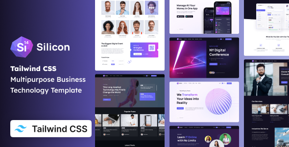 Silicon - Business & Technology Tailwind CSS 4 Template by coderthemes