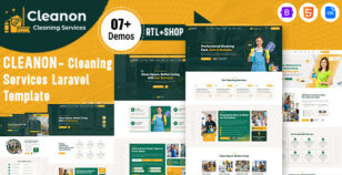 Cleanon - Cleaning Services Laravel Template by webstall