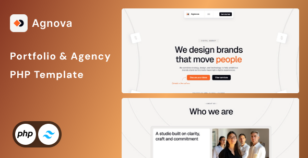 Agnova - PHP Portfolio & Agency Tailwind CSS 4 Website Template by Unifato