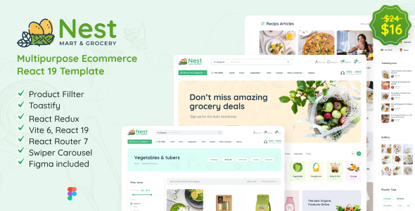 Nest- React 19 Redux Ecommerce Template by alithemes