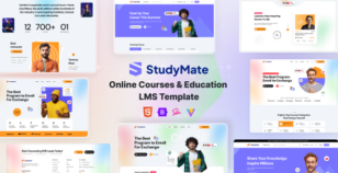 StudyMate - Online Courses & Education LMS Template by bplugins